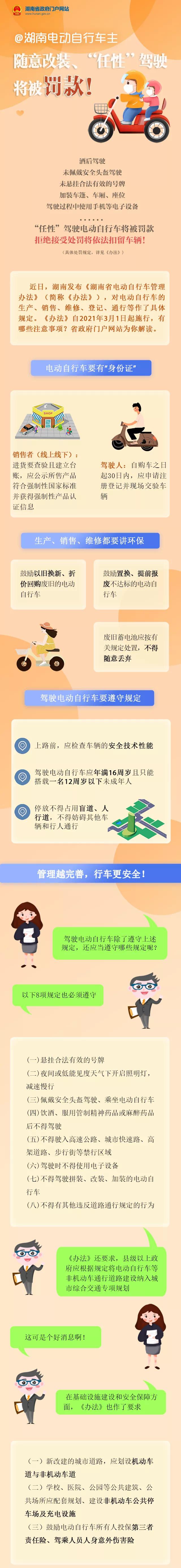 3月1日起正式施行！《湖南省電動(dòng)自行車管理辦法》全文來(lái)了！電動(dòng)自行車管理辦法》